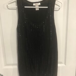 Black sparkly tank